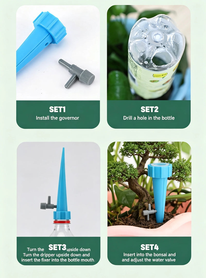 3 Pieces Lazy Automatic Watering God Drip Irrigation Adjustable Drip Dispenser Water Flow Rate Automatic Watering