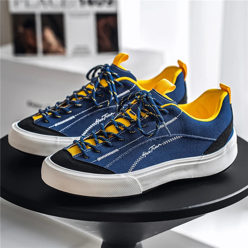 Men Sports Shoes Spring New Flat Bottomed Non Slip Walking Shoes Comfort Versatile Lace Up Breathe Outdoor Fashion Casual Shoes