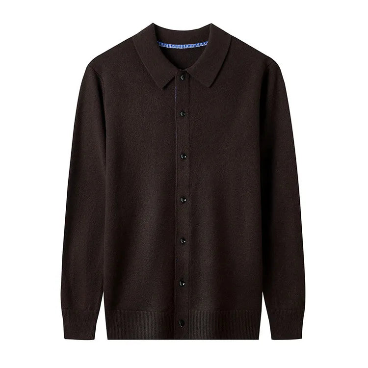 Men's Casual Cardigan Sweater - Button Front Design, Soft Knit Fabric for Daily Office Wear, 6 Colors Available