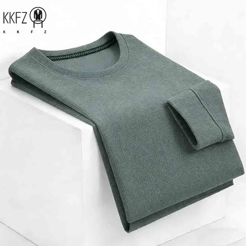 Classic Men's Solid  Crew Neck Long Sleeve Sweater Soft Touch Business Casual Top for Daily Life