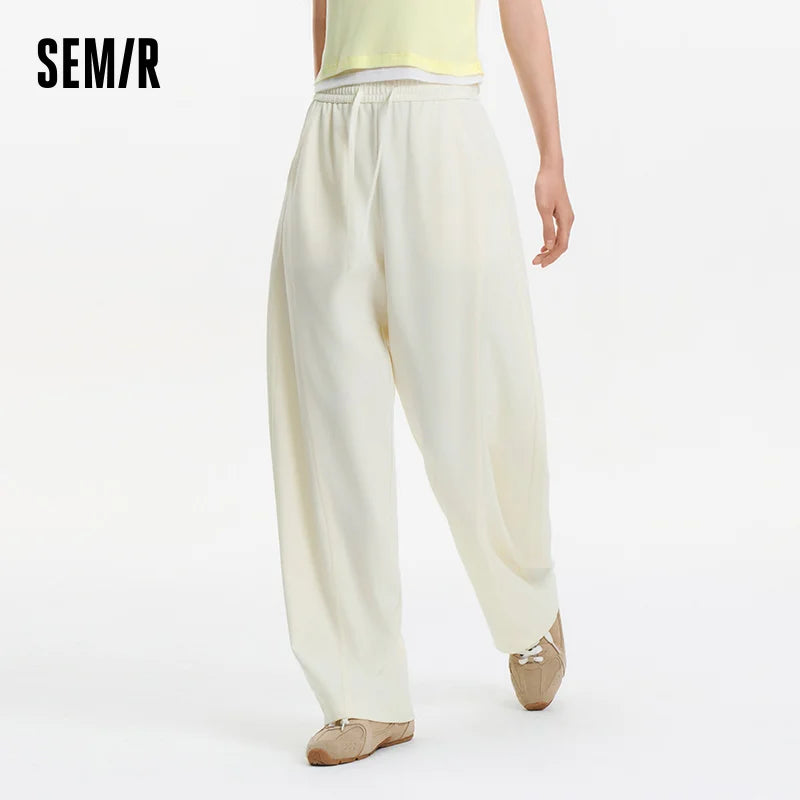 Semir Women Pants Cooling 2026 Panelled Curved Cut Tapered Floor Length Urban Casual Everyday Style Soft Comfortable