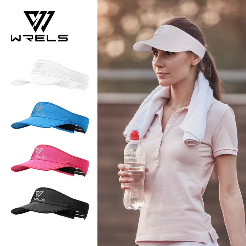 WRELS Summer Sun Hats Sun Protection Hat Outdoor Sports Golf Hats Top-Empty Visor Empty Breathable Anti-UV Adjustable Cool Cap