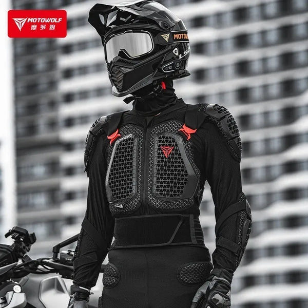 អាវម៉ូតូ Motowolf សម្រាប់បុរស និងស្ត្រី អាវក្រោះការពាររាងកាយម៉ូតូ អាវ Motocross សម្ភារៈការពារជិះដែលមានវិញ្ញាបនបត្រ CE