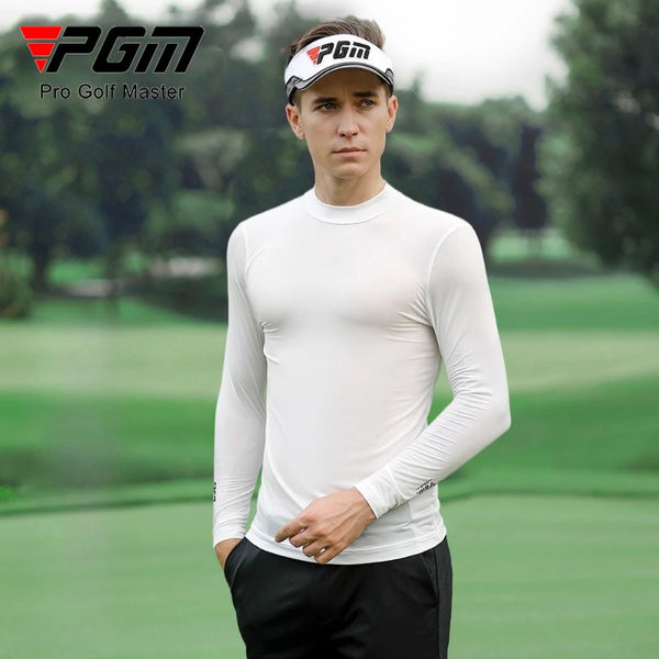 PGM Men's Golf Long Sleeved T-shirt Summer Ice Silk Breathable Base Shirts Clothing YF202
