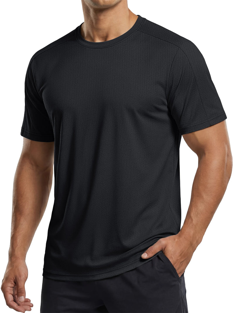 TACVASEN Mens Workout Shirts Mesh Cool Athletic Dry Fit Short Sleeve Running T-Shirts Gym Moisture Wicking Performance Tee Tops