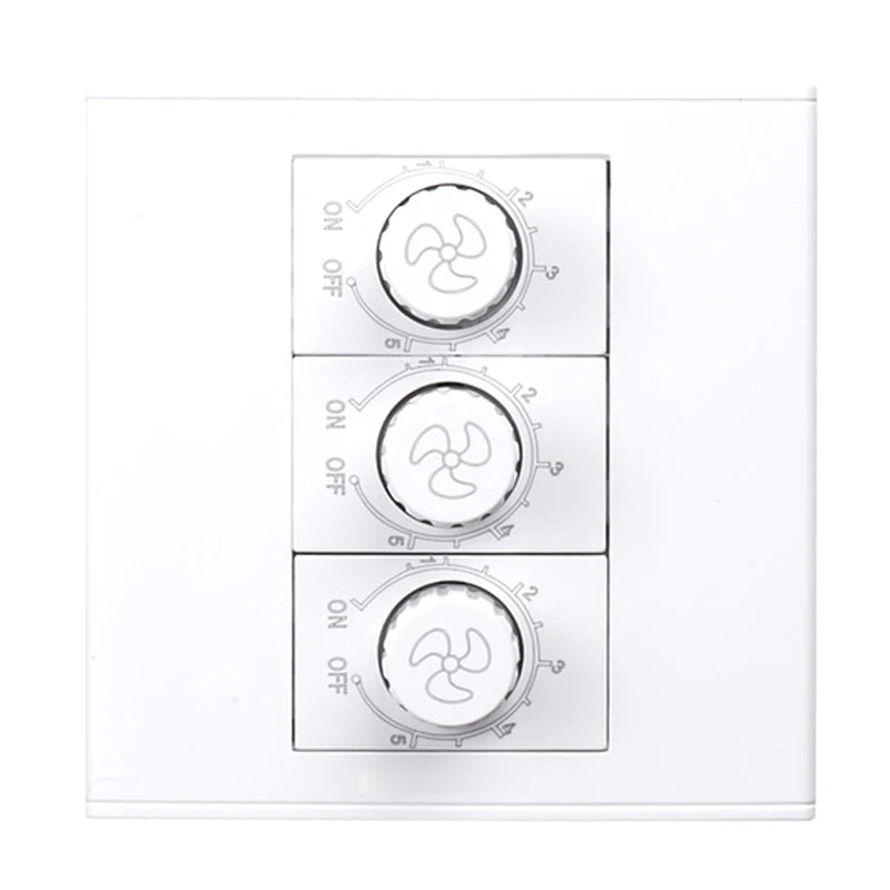 86 Type Ceiling Universal Fan Adjustment Stepless Speed Controller 15W-200W Fan Switch Wall panel 220V White controller governor