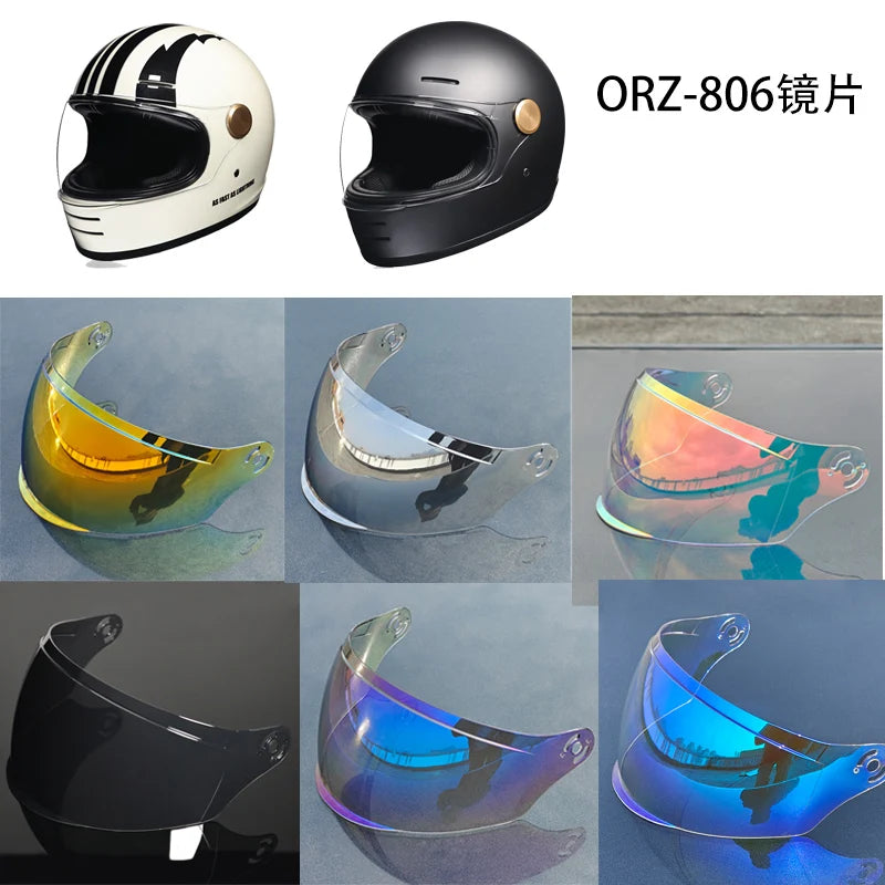 Motorcycle helmet specific lens ORZ-806 retro full helmet color lens reinforced with PC material