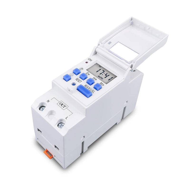 TOMZN New Type Din Rail Single Phase Weekly Ogrammable Digital TIME SWITCH Relay Timer Control AC 220V 230V 12V 24V 48V 16A