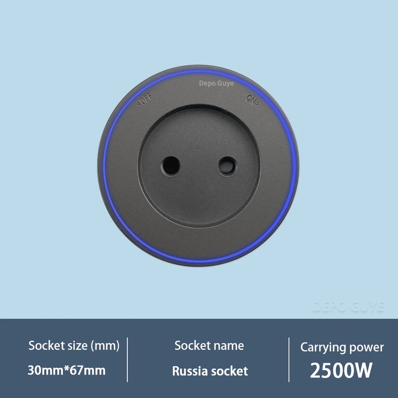 Power Track Socket EU/France/Italy/Israeli/UK/US Home Kitchen Romovable Adapterr Plug With USB Type-c Universal Outlet