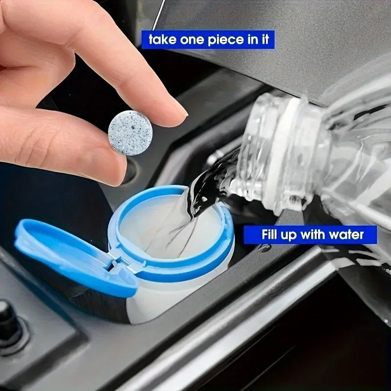 10/20pcs Car Windshield Cleaner Tablets, Effervescent Glass Washer Concentrate, All-Season Washer Fluid,Keep the glass clean