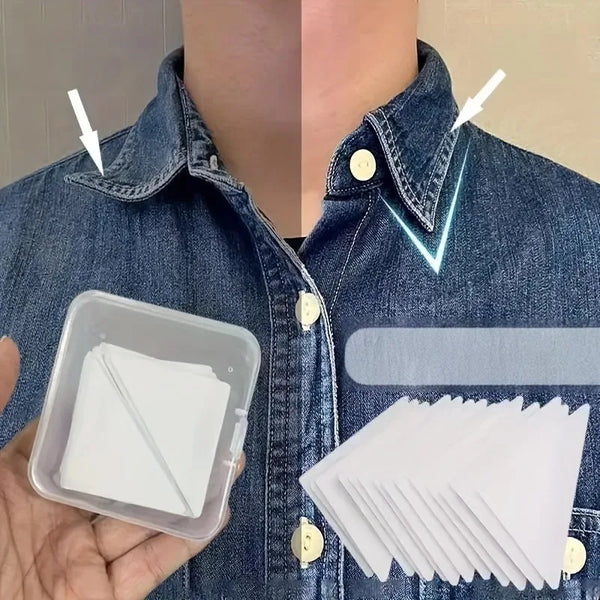 10/50pcs Shirt Polo Shirt Neckline Paste,PE Material Transparent Wrinkle,Wrinkleresistant Collar,Versatile Clothing Accessoryar
