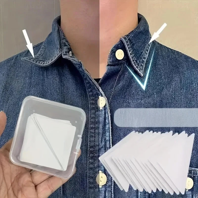 10/50pcs Shirt Polo Shirt Neckline Paste,PE Material Transparent Wrinkle,Wrinkleresistant Collar,Versatile Clothing Accessoryar