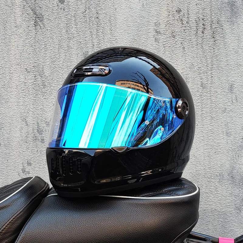 2025 Latest Motorcycle Full Face Retro Helmet for Men and Women Cruise Motorcycle Cafe Full Face Helmet ORZ-811