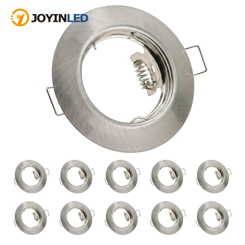JOYINLED 1/10PCS Recessed Spotlight Frame GU10 MR16 Ceiling Light Trim Round Metal Downlight Housing Lamp Fitting Kit