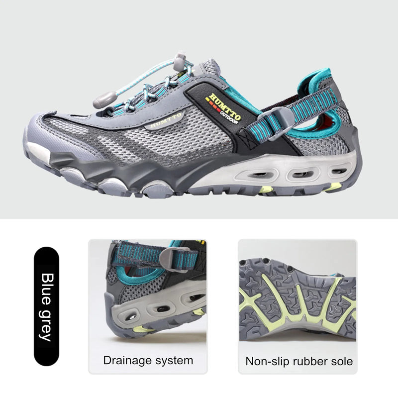HUMTTO Beach Sandals Breathable Luxury Designer Shoes for Women Platform Summer Water Woman Shoe Quick Dry Womens Flat Sneakers