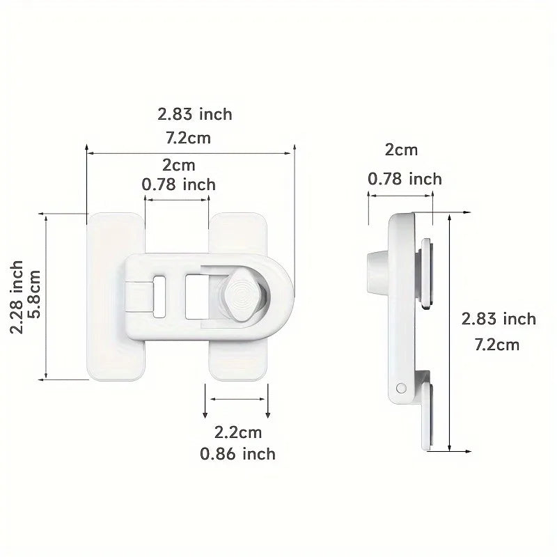1pc Multi functional safety refrigerator cabinet door oven lock,Protective Fridge Lock, No Tools, No Drilling,Black,White