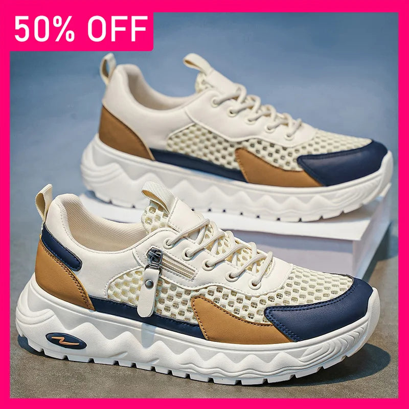 Men Sports Shoes Summer Breathable Outdoor Running Soft Soled Anti Slip Tennis Shoes New Lightweight Mesh Casual Shoes for Men
