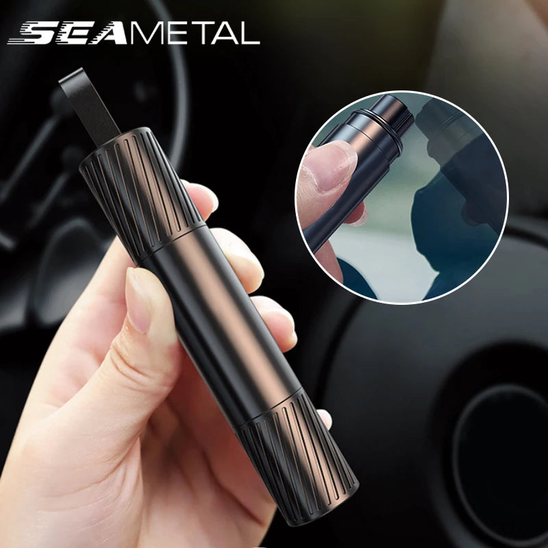 SEAMETAL 2-in-1 Mini Car Safety Hammer Multifunctional Car Glass Window Breaker Escape Rescue Tool With Seat Belt Cutting Tool