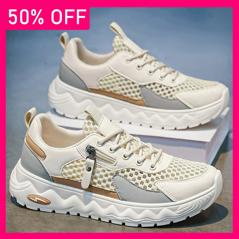 Men Sports Shoes Summer Breathable Outdoor Running Soft Soled Anti Slip Tennis Shoes New Lightweight Mesh Casual Shoes for Men
