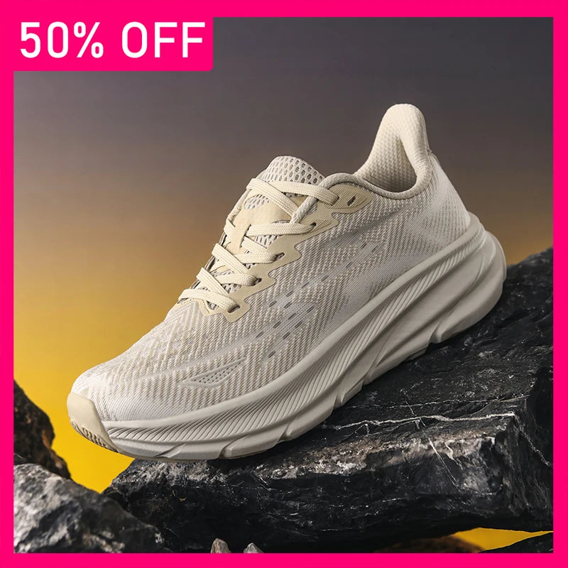 Unisex Sports Shoes Trendy Mesh Breathable Summer Running Shoes New Thick Soled Shock-absorbing Outdoor Fitness Tennis Shoes