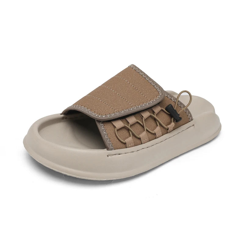 Men's Casual Slide Slippers Summer Breathable Lightweight Soft Sole Outdoor Beach Walking Shoes Slip On Sports Comfort Slippers