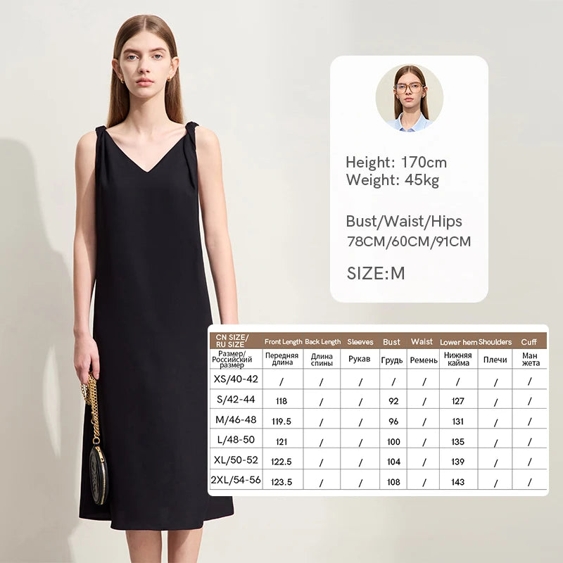 រ៉ូប Amii Minimalism Casual សម្រាប់នារីការិយាល័យរដូវក្តៅឆ្នាំ ២០២៥ ដៃអាវគ្មានដៃ រមួលជាខ្សែ ខ្នងខ្លី រលុងស្រាល 12542218