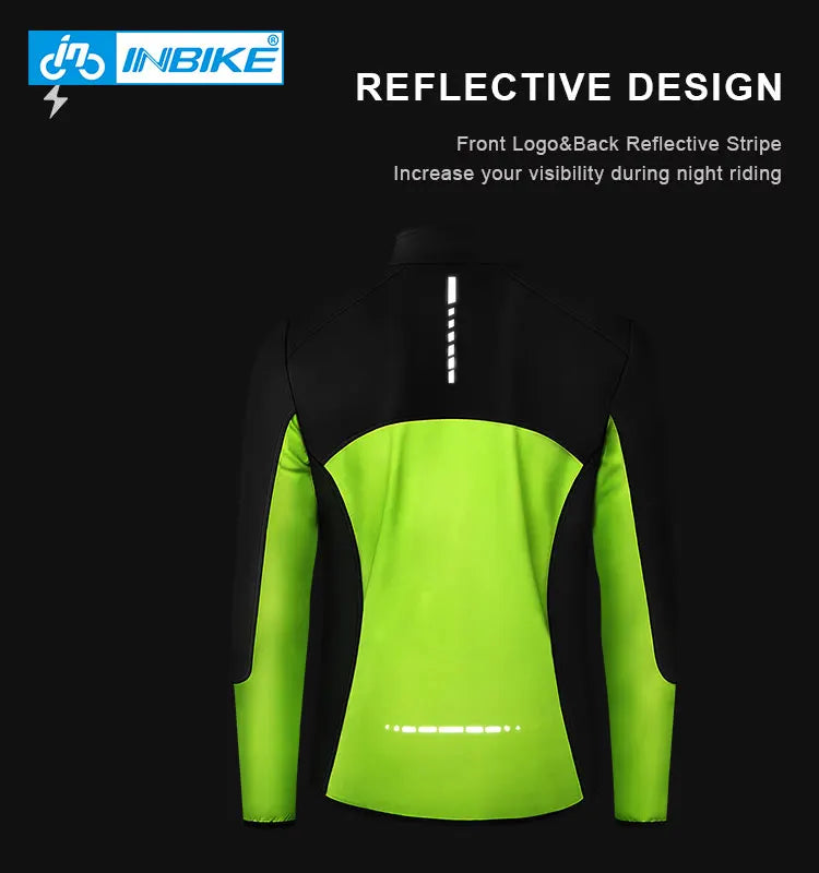 INBIKE Cycling Riding Jackets Man Winter Bicycle Clothing With Hood Men's Windbreaker Windproof Road Bike MTBClothes For Biking