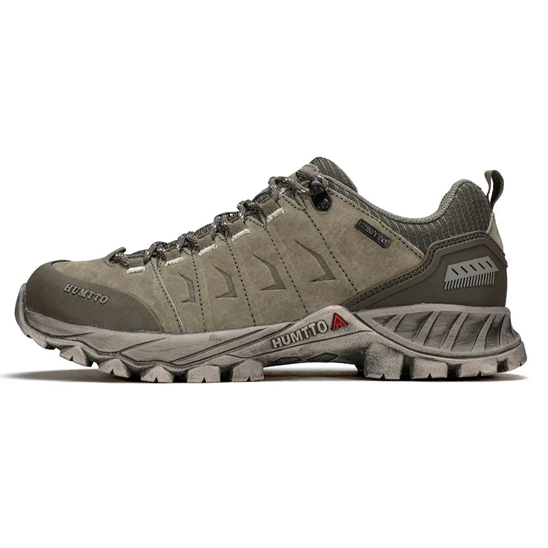 HUMTTO Non-slip Hiking Shoes for Men Genuine Leather Winter Men's Sports Shoes Outdoor Safety Sneakers Breathable Trekking Boots