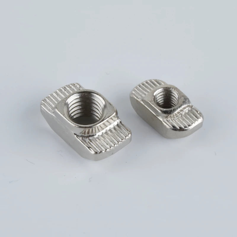 T-nuts50pcs M3 M4 M5 M6 M8 Slot T-nut Sliding T Nut Hammer Drop In Nut Fasten Connector 2020 3030 4040 Series Aluminum Extrusion