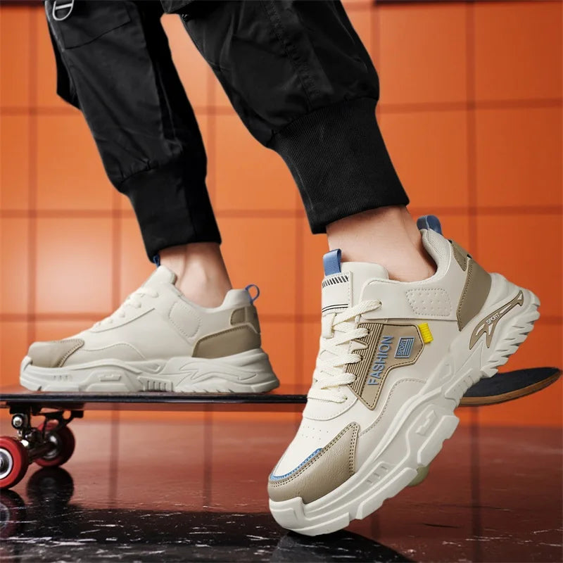 Men's casual sneakers four seasons new soft sole anti-slip outdoor city walking shoes fashion youth Joker sports running shoes