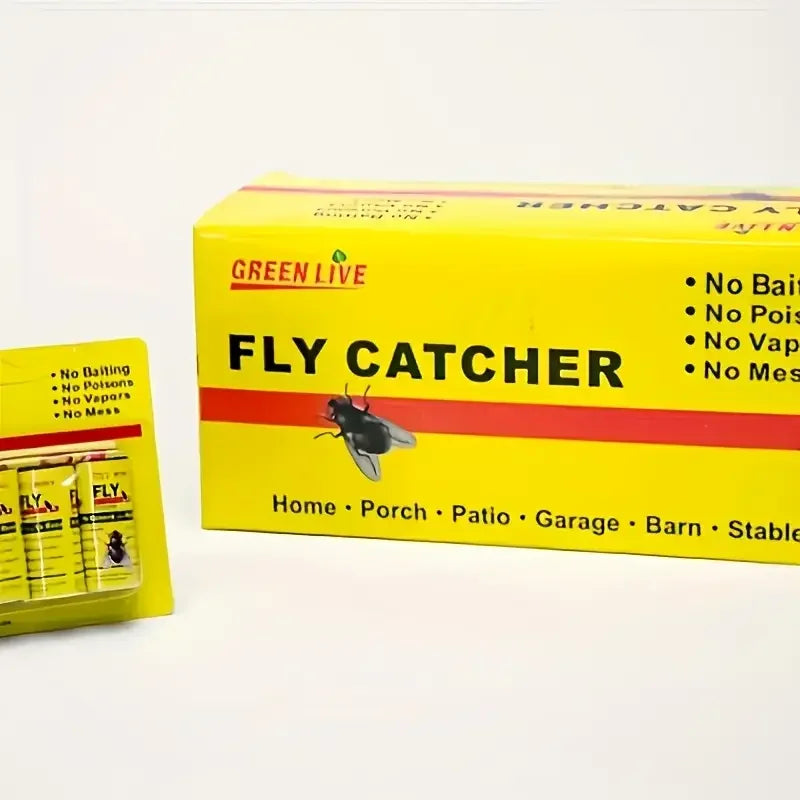 10 green live fly traps-powerful fly stickers, suitable for home, garden and indoor use-do not need electricity