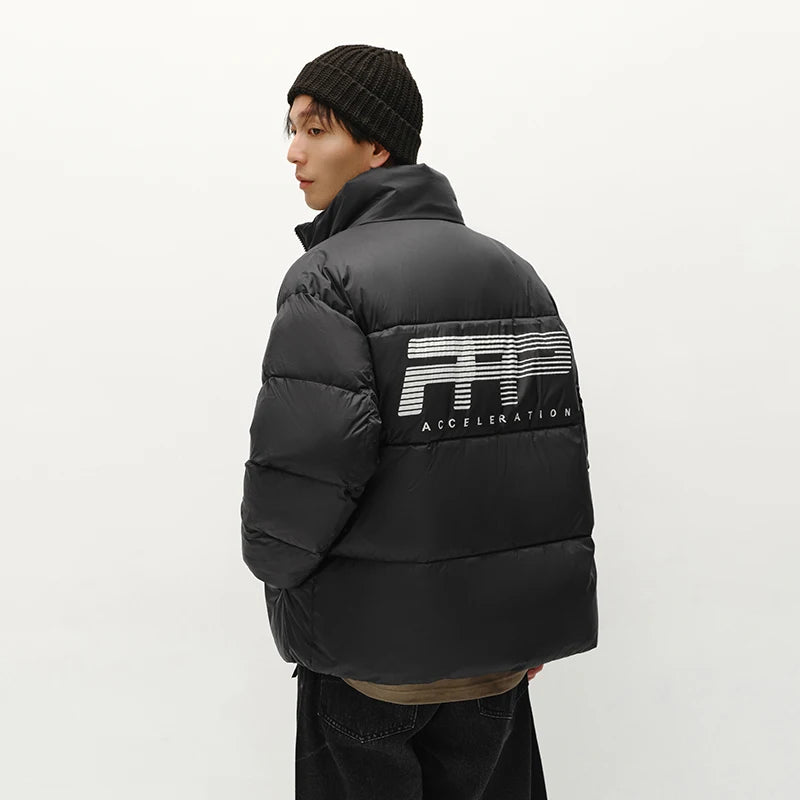 Semir Cotton Jacket Men Fashion Printed Thick Textured Stand Collar 2025 Winter Menswear Clothing Winter Outerwear