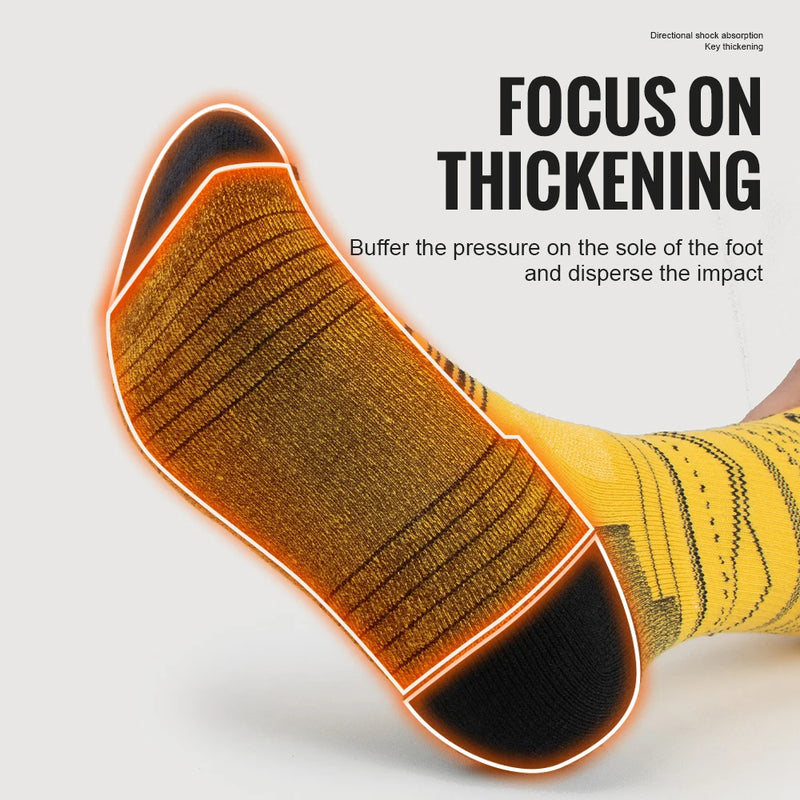 WRELS Merino Wool Socks Hiking Lightweight Shock Absorption Damping Mid-Calf Ankle Socks Running Sport Merino Wool Socks
