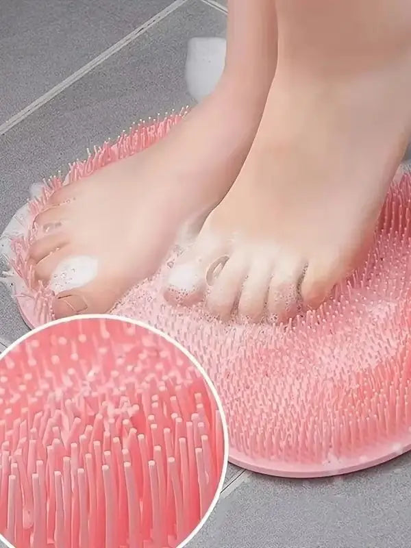 Exfoliating Foot Brush and Back Scrubber Anti-Slip Suction Cup - Deep Cleansing and Exfoliating Tool for Body Dirt Removal