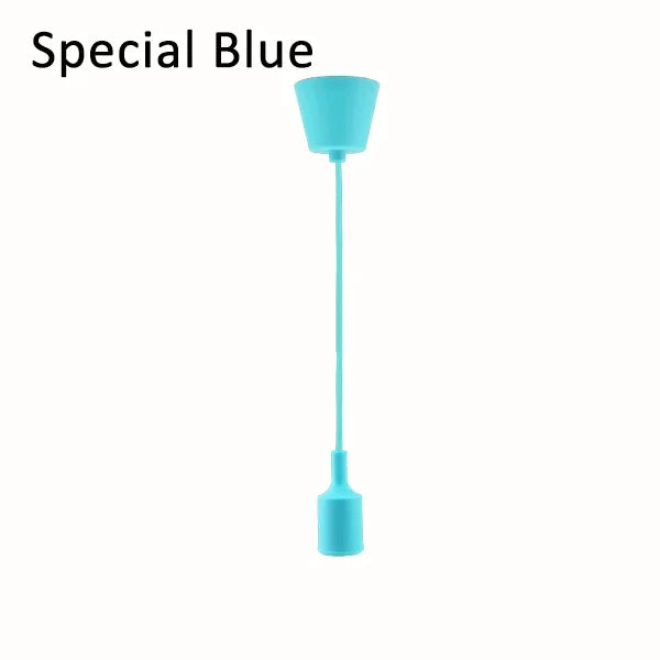 JOYINLED Silicone E27 Pendant Lamp Kit, Height Adjustable Hanging Light Cable with Ceiling Mount for Dining Table, Kids Room