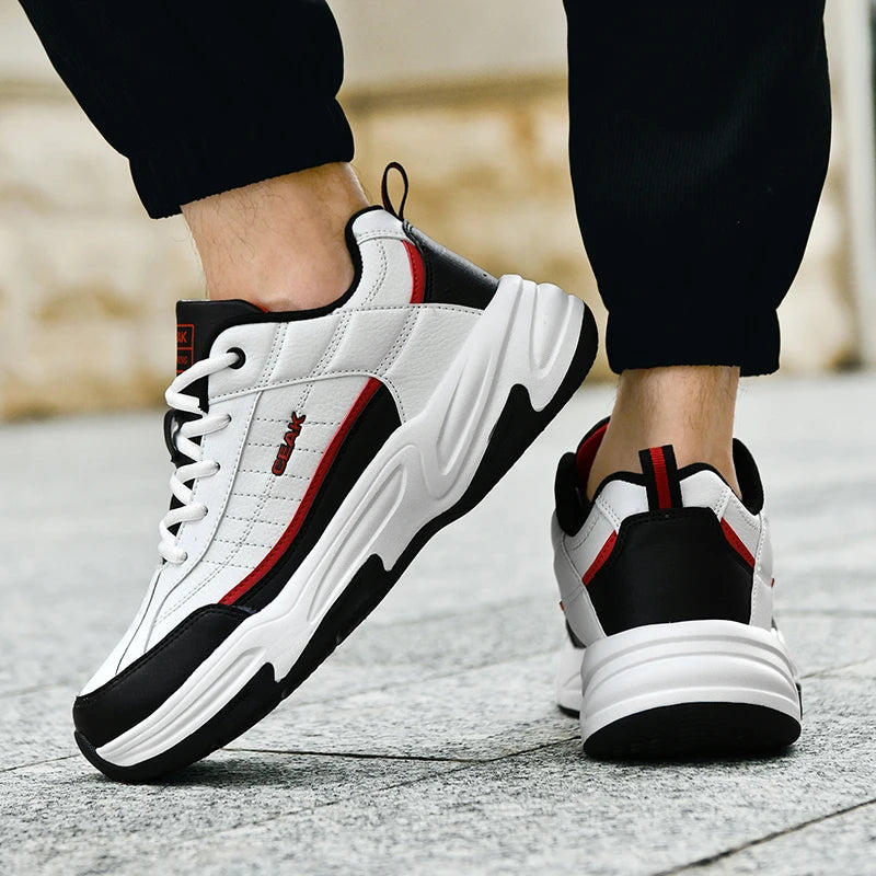 Men's Plus-Size Casual Sneakers Four Season New Breathable Soft-Sole Non-Slip Comfort Outdoor Running Shoes Student Sports Shoes