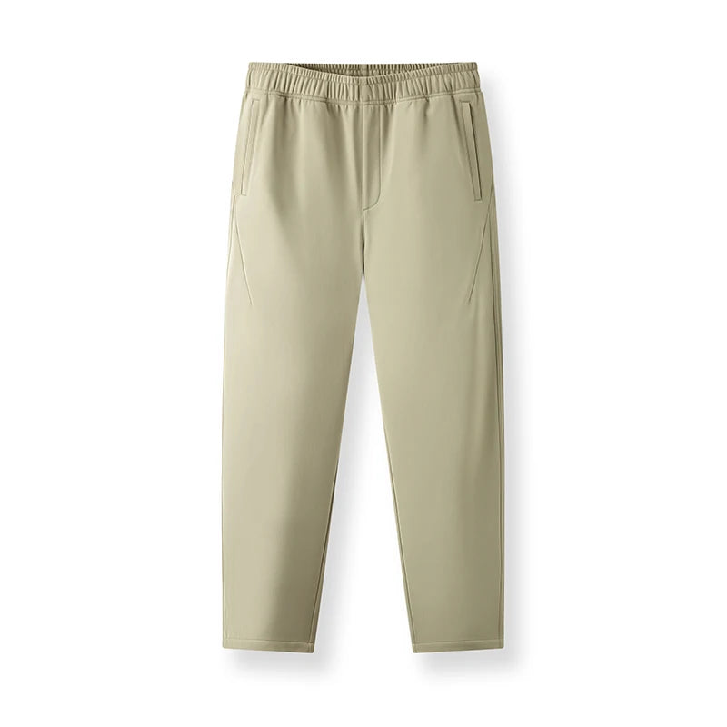 Semir Casual Pants Men Three-Resistant Soft Shell Fleece Lined Straight Leg 2025 Winter New Long Pants Commuting Basic Versatile