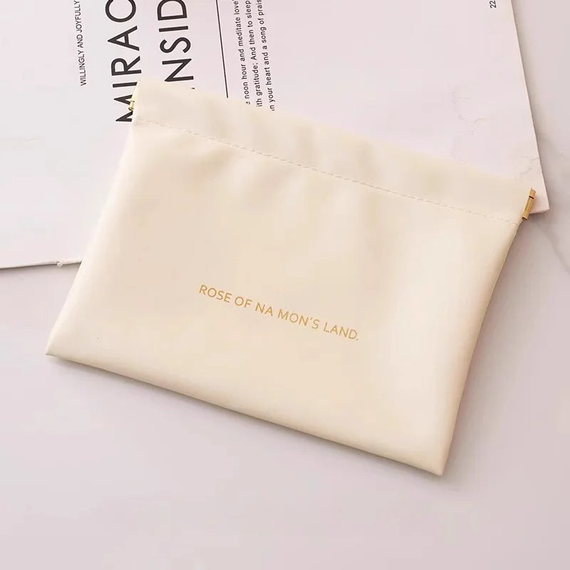 1pc Bullet Storage Bag with Automatic Closure,Wired Headphone Storage Bag,PU Coin Purse,Mini Portable Lipstick and Makeup Bag