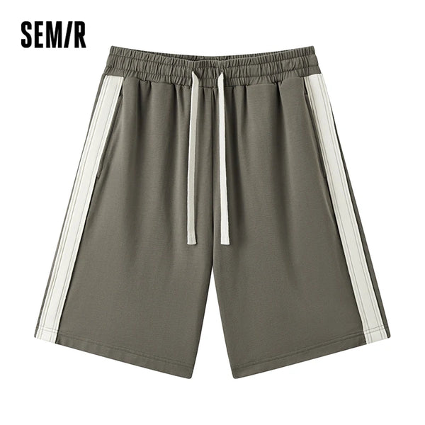 ខោបុរស Semir ស្លៀកនៅផ្ទះ រចនាបទស្ព័របែប Vintage ប៉ាក់ពណ៌ Block Webbing អាវយឺតសម្រាប់រដូវក្តៅឆ្នាំ 2026