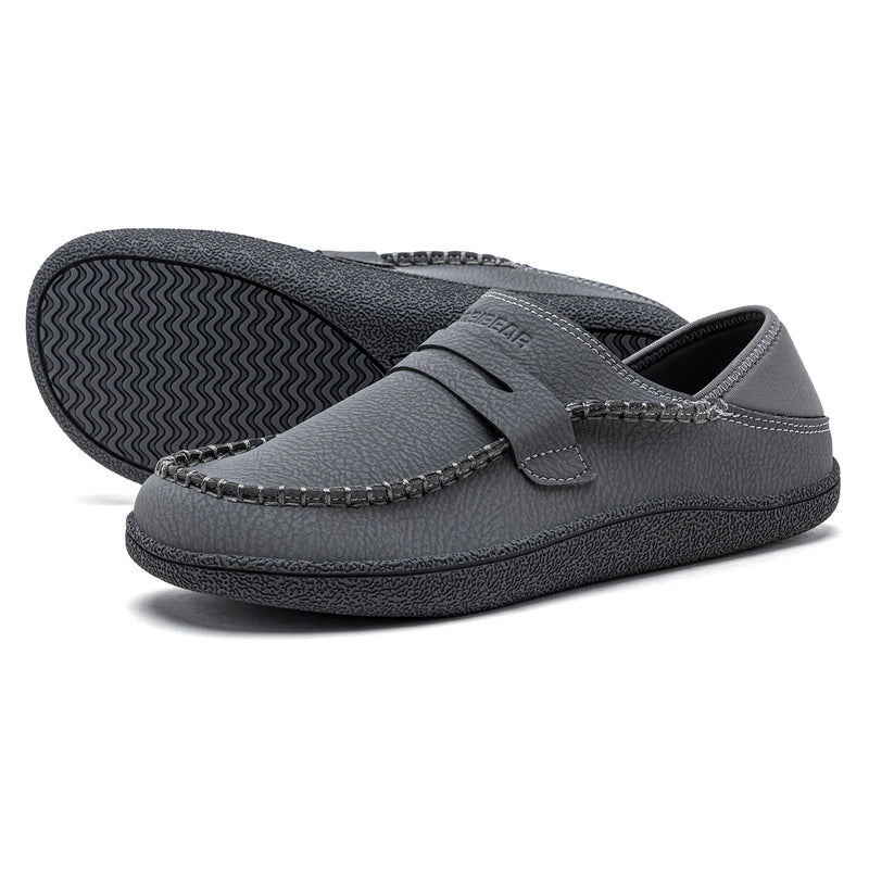 HOBIBEAR Women's Wide Width Barefoot Loafers Slip-On Lightweight Comfortable Faux Leather Casual Flats