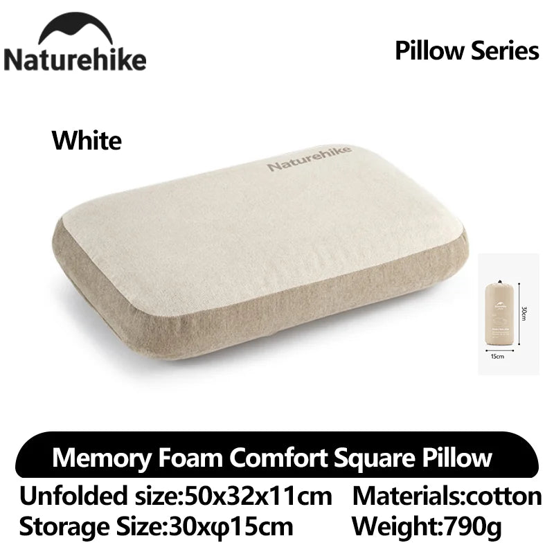 Naturehike Memory Foam Comfort Square Pillow Portable Outdoor Camping Travel Camping Pillow Home Office Rest Pillow