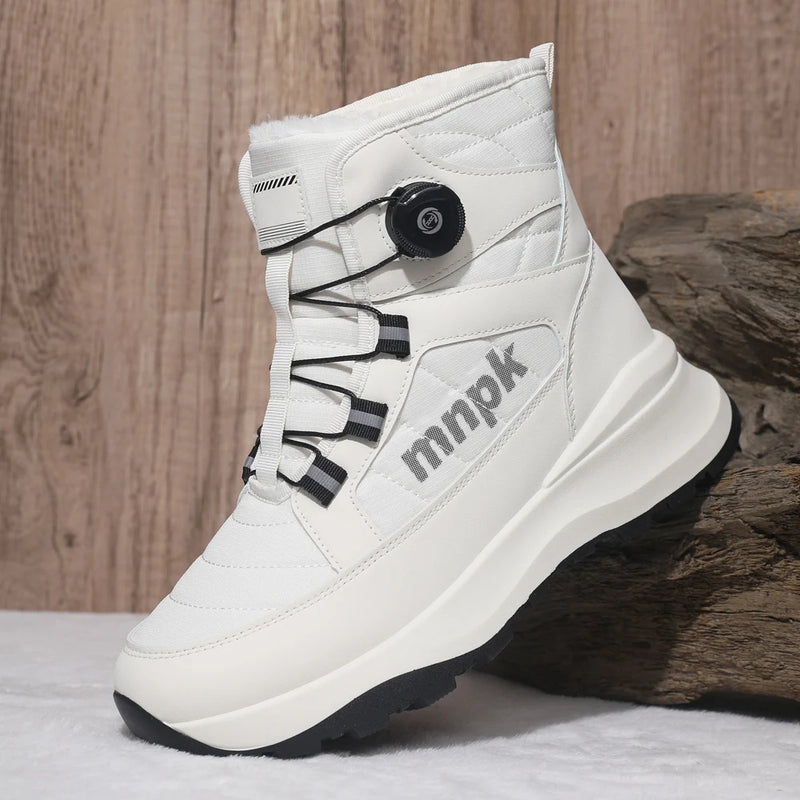 Men women's high-top plus velvet warm snow boots winter light anti-slip casual cotton boots couples fashion Joker walking boots