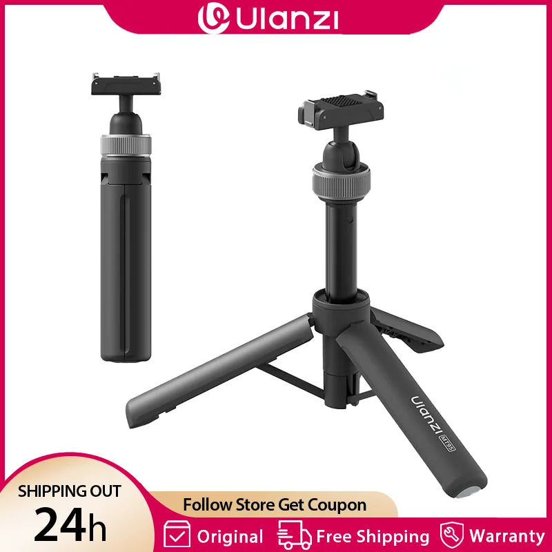 ជើងកាមេរ៉ា Ulanzi MT95 ចល័តខ្នាតតូចសម្រាប់ DJI Action 6 5 Nano Gopro Insta 360 X5 X6 កាមេរ៉ាសកម្មភាព DSLR Selfie Stick ជាមួយវីស 1/4"