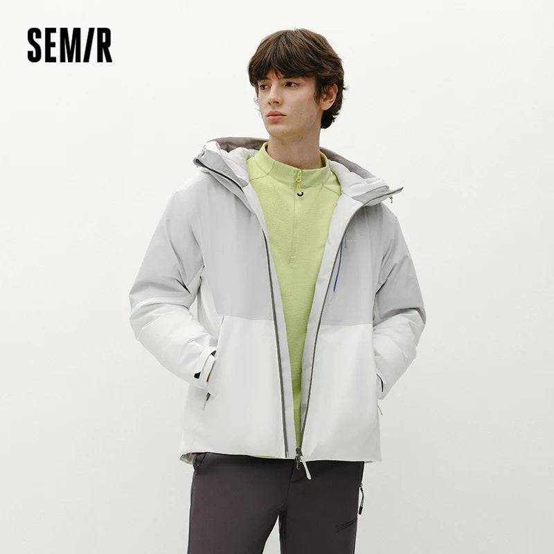 អាវក្រៅបុរស Semir ធ្វើពីរោមចៀម ៩០ ភាគរយ ធន់នឹងភ្លៀង ធន់នឹងការកកិត មានខ្យល់ចេញចូលបាន ធន់នឹងការពាក់ក្រៅផ្ទះ ពណ៌ចម្រុះ មានមួក 2026 ថ្មី