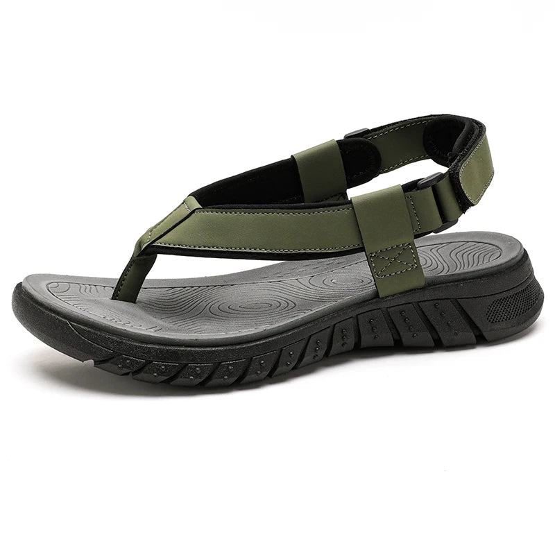 Flip-flops sandals summer men's outdoor non-slip breathable light soft-sole comfort beach shoes fashion sports walking sandals