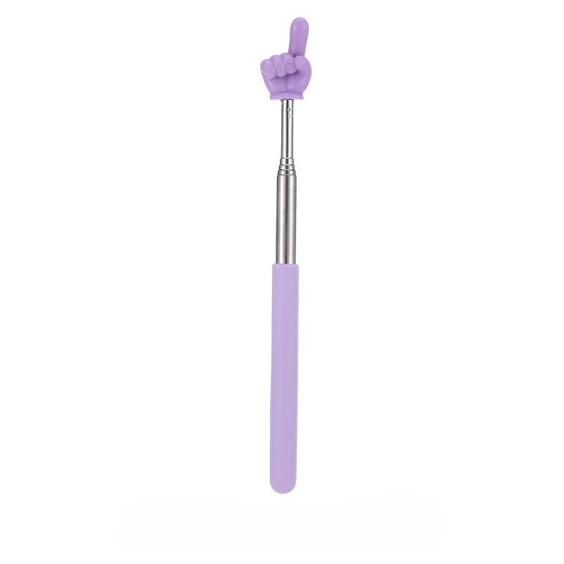 1pc Teaching Pointer Parent-Child Finger Reading Sticks Telescopic Rod Finger Design Teaching Stick Kids School Tool supplies.