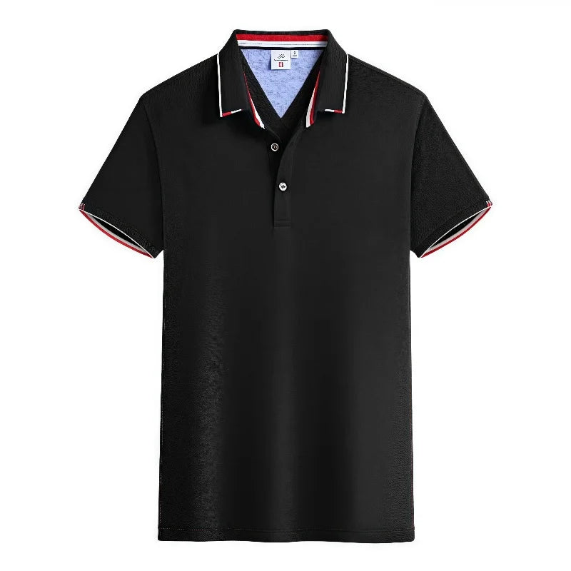 Summer Casual Loose Fit  Short Sleeve Polo Shirts  Customizable Corporate  Logo Printed Work Uniforms for Men And Women