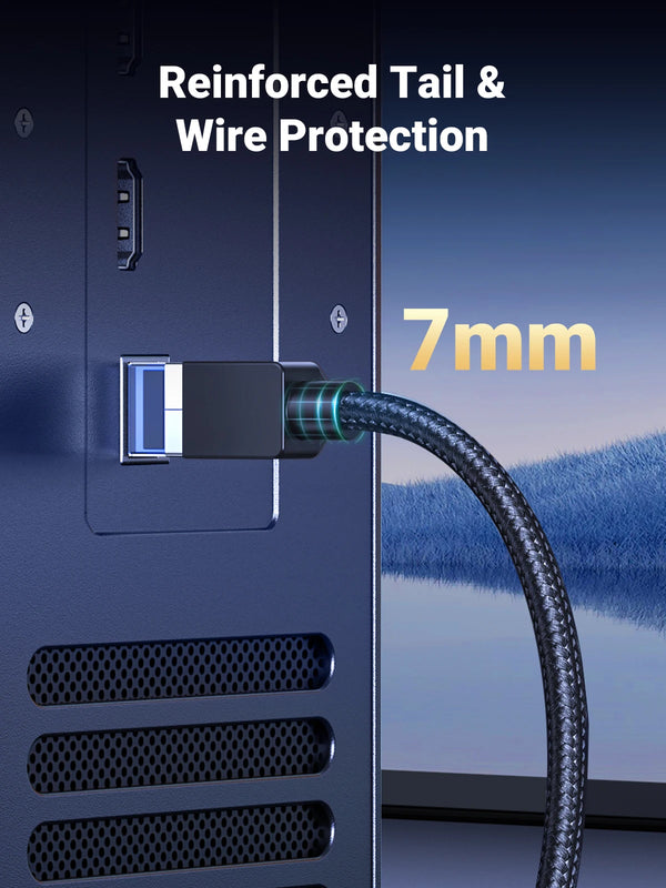 ខ្សែ UGREEN CAT8 Ethernet Cable 40Gbps 2000MHz RJ45 ទៅ RJ45 Networking Cotton Braided Internet Lan Cord សម្រាប់កុំព្យូទ័រ Router PS5 RJ45 Cable
