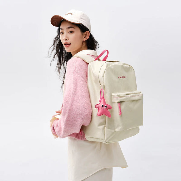 កាបូបស្ពាយ Semir សម្រាប់នារី ទម្ងន់ស្រាល ងាយស្រួលធ្វើដំណើរ សមត្ថភាពធំ កាបូបស្ពាយសម្រាប់សិស្ស ម៉ូដទាន់សម័យប្រចាំថ្ងៃ Dopamine កាបូបយួរដៃសម្រាប់និស្សិត ឆ្នាំ២០២៦