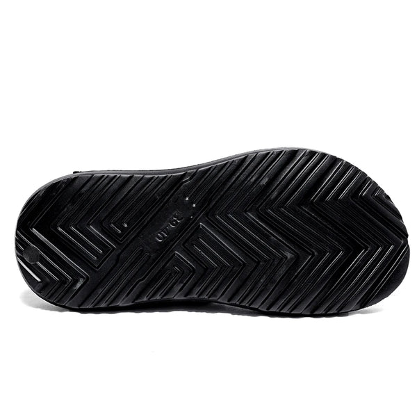 Men Adjustable Beach Sandals Thick Soles Summer Open Shoes Casual Sports Slippers Hoop & Look Soft Comfortable Walking